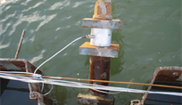 Ancor load cell at quay sheet piling